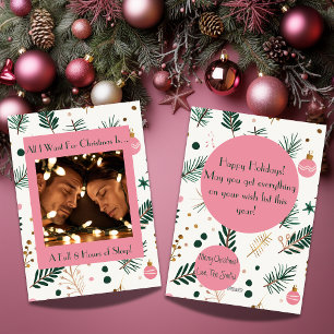 Grappig Alles wat ik wil voor Kerstmis Vermoeide F Feestdagenkaart