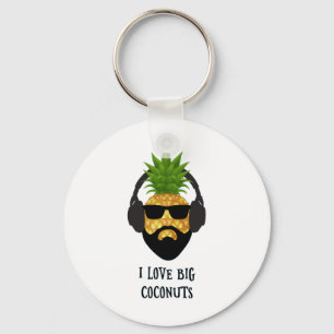 Grappig Aloha Stranden Ananas Dragen Zonnebril Coo Sleutelhanger