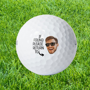 Grappig als gevonden Terug naar Mannen Gezichtsfot Golfballen