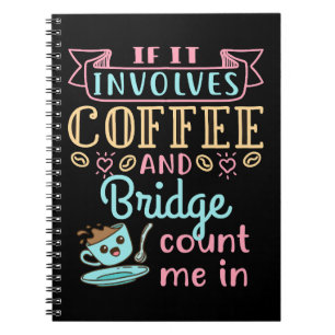 Grappig als het gaat om koffie en een brug notitieboek