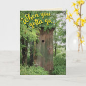 Grappig als je moet gaan met pensioen kaart (Gele Bloem)