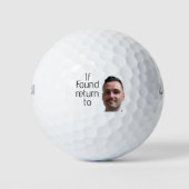 Grappig als verloren terugkeer naar Mannen Face Ph Golfballen (Voorkant)