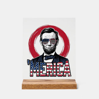 Grappig Amerika Patriotisch President Vintage Vect Acryl Bord