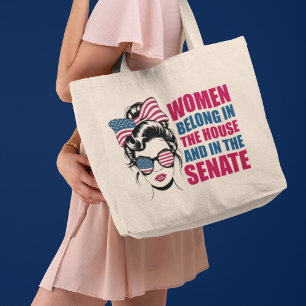 Grappig Amerikaans feministisch citaat Tote Bag