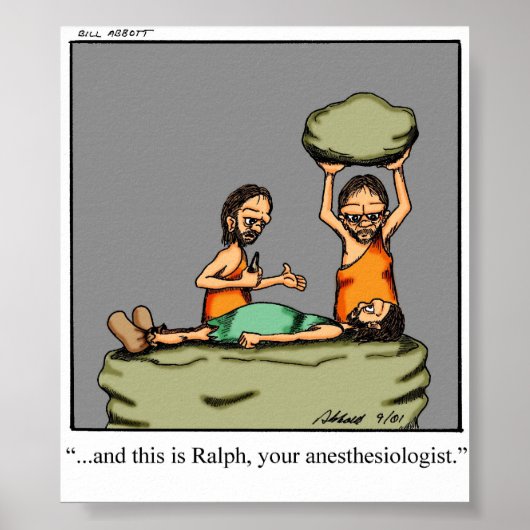 Grappig Anesthesioloog Humor Poster Gift (Voorkant)