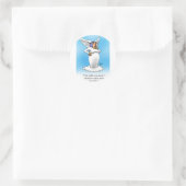 Grappig Angel Cartoon cadeau! Ronde Sticker (Tas)