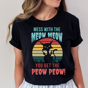 Grappig Angry Cat, Mess niet met de Meow Meow T-shirt