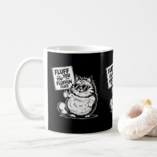 Grappig Angry Fluffy Cat Huisdieren Eigenaren Cat  Koffiemok