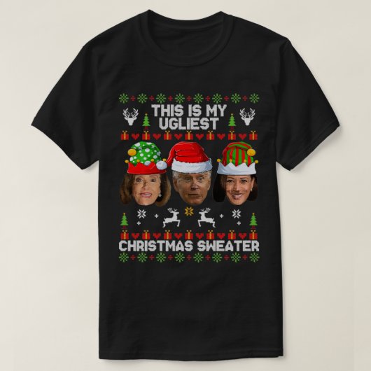 Grappig anti Joe Biden dit is mijn kerstfeest. T-shirt (Design voorkant)