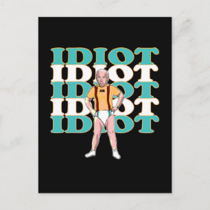 Grappig Anti-Joe Biden Is Een Idioot Sarcastisch P Briefkaart