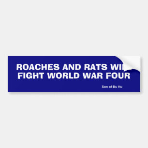 Grappig anti-oorlogscitaat bumpersticker