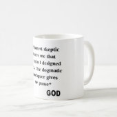 Grappig anti-religie citaat koffiemok (Voorkant rechts)