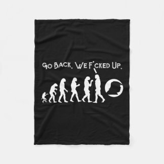 Grappig anti Trump - ga terug! Trump Evolution T-s Fleece Deken