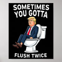Grappig anti Trump soms moet je twee keer doorspoe