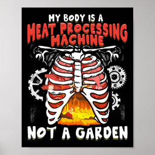 Grappig Anti Vegan Vleeseter Grappig Vleesliefhebb Poster