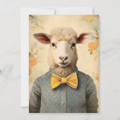Grappig Antropomorf Paasheep Feestdagenkaart (Voorkant)