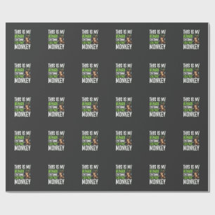 Grappig Apenkostuum Halloween Vector Cadeaupapier