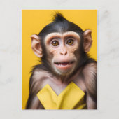 Grappig apenportret briefkaart (Voorkant)