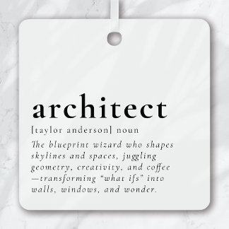 Grappig Architect Definition Gift Ornament