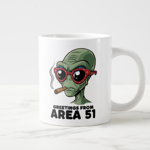 Grappig Area 51 Alien Design Extra Grote Beker