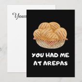 Grappig Arepas citaat Kaart (Voorkant / Achterkant)