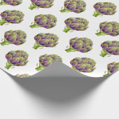Grappig artisjokpatroon cadeaupapier (Hoek)