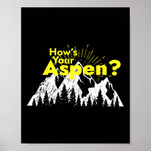 Grappig Aspen Colorado Ski Skisport Hoe is je Aspe Poster