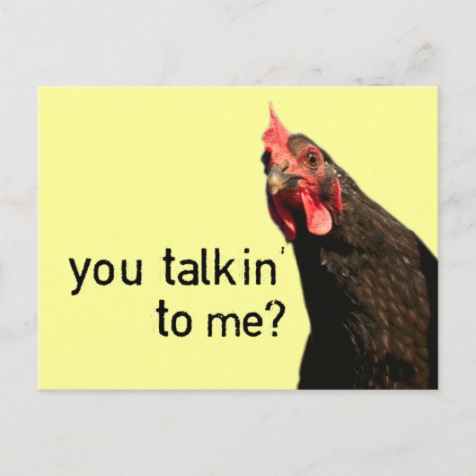 Grappig Attitude Chicken, praat je tegen me? Briefkaart (Voorkant)
