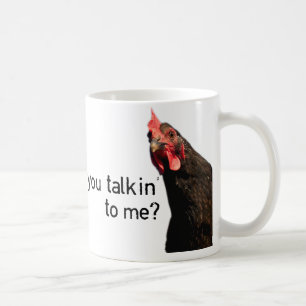 Grappig Attitude Chicken, praat je tegen me? Koffiemok