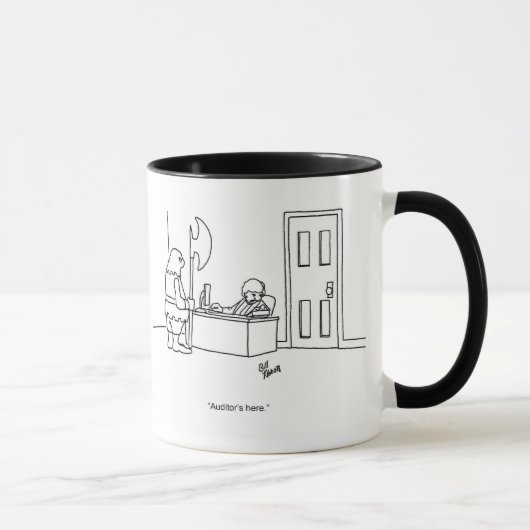 Grappig "Auditor's Here" Zakelijk Mok Cadeau (Rechts)