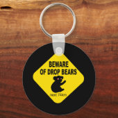 Grappig Australisch gebaar. Pas op voor de Beren v Sleutelhanger (Voorkant)