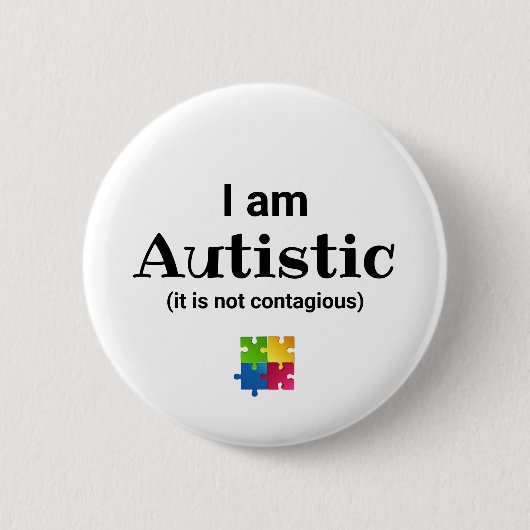 Grappig autisme bewustzijn | ASD Ronde Button 5,7 Cm (Voorkant)