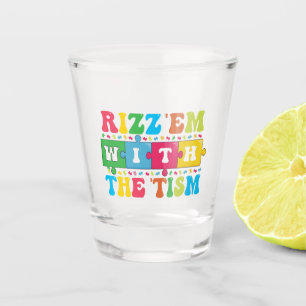 Grappig Autisme Bewustzijn Rizz'em met The Tism Shot Glas