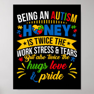 Grappig Autisme Bewustzijn Shirt is een Autisme Ho Poster