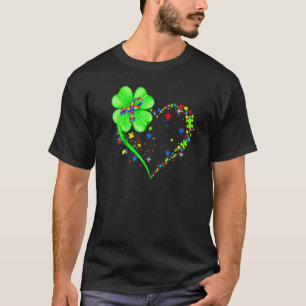 Grappig Autisme Bewustzijn St Patricks Dag Clover T-shirt