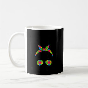 Grappig autisme mam Bun Shirt voor vrouwen. Deze C Koffiemok