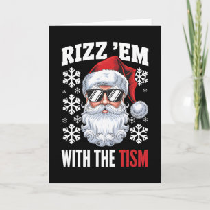 Grappig autisme Rizz Em met de Tism Santa Christma Kaart