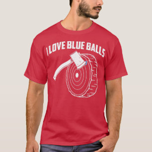 Grappig Ax dat ik van het blauw-kogelproduct hou T-shirt