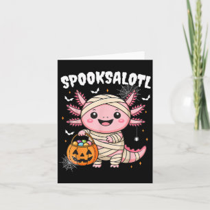 Grappig Axolotl Halloween Shirt voor Kids Boys Gir Kaart