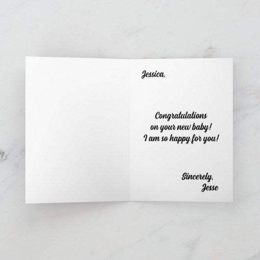 Grappig Baby shower Wenskaart Kaart (Binnen)