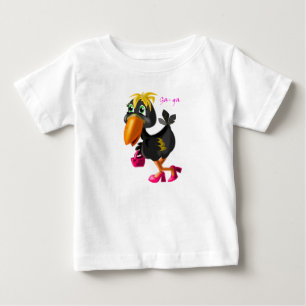 Grappig Baby T-Shirt met Modern Bird