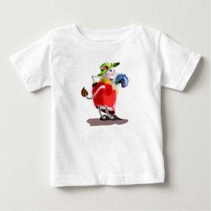 Grappig Baby T-shirt met moderne Koe