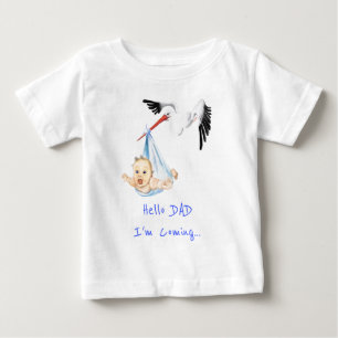 Grappig Baby T-shirt ooievaar met Baby aangepaste
