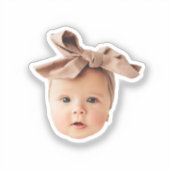 Grappig Babygezicht Uitknippen Aangepaste Foto Sticker (Voorkant)