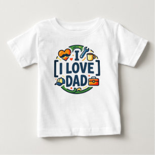 Grappig Babyjongen Groei Cadeau Ik Hou Van Papa