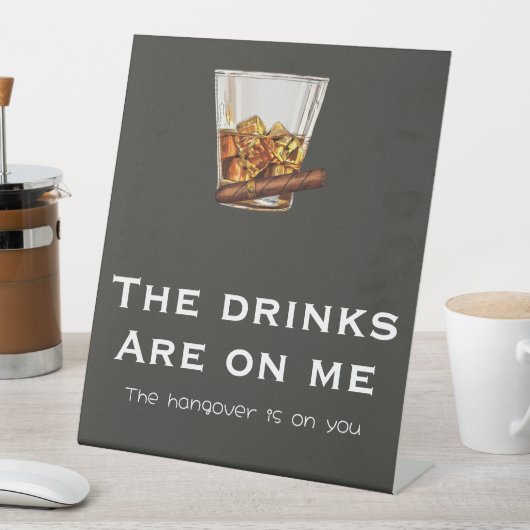 Grappig bachelor party bar teken reclamebord met voetstuk (Insitu)
