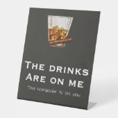 Grappig bachelor party bar teken reclamebord met voetstuk (Voorkant)
