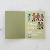 Grappig Bacon & Egg Verjaardag Kaart Gift (Binnen)
