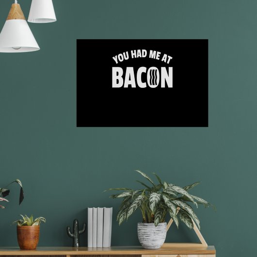 Grappig Bacon Lover Pun Kleding Gift Poster (Woonkamer 1)