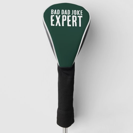 Grappig Bad Dad Joke Expert BOLD TYPOGRAFIE Golfheadcover (Voorkant)
